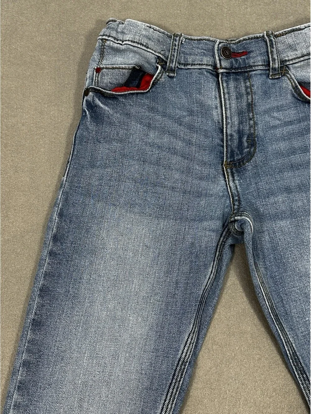 Wrangler Boys Jeans Size 7 Regular Taper Blue Denim Stretch 22x21